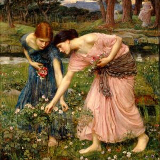 donne che raccolgono fiori